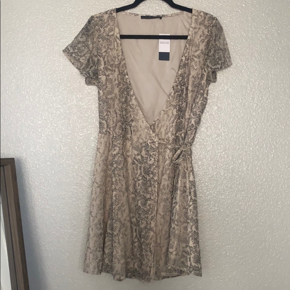 Abercrombie Snakeskin wrap dress